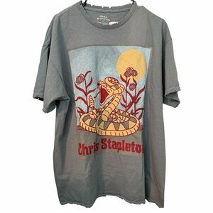 Chris Stapleton Distressed Tee NWT LARGE Soft Blue